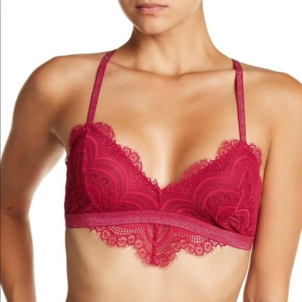 Free People Intimately Swept Away Bra Bralette in Fuchsia NWT